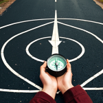 **

A person standing at a crossroads, holding a compass. The compass needle points towards a path labeled "Authenticity." The other paths are dimly lit and less defined. The overall mood is hopeful and exploratory.

**