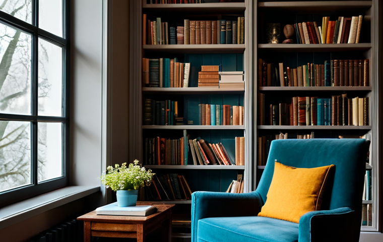 창의적 글쓰기를 위한 독서 리스트 - **

"A cozy reading nook with a bookshelf filled with classic literature, poetry collections, and co...