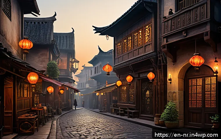 스토리텔링을 통한 창의적 글쓰기 기법 - A richly detailed fantasy cityscape at dusk, featuring a blend of towering ancient stone buildings a...